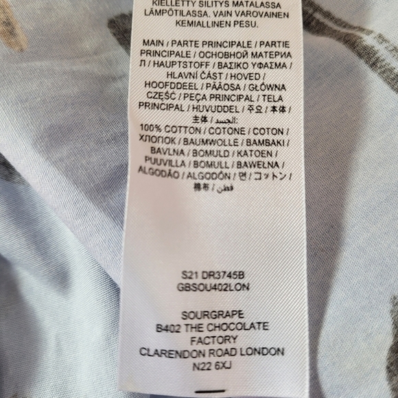 Christopher Kane blue floral brushstrokes peplum sleeveless dress size 2 - Picture 16 of 16